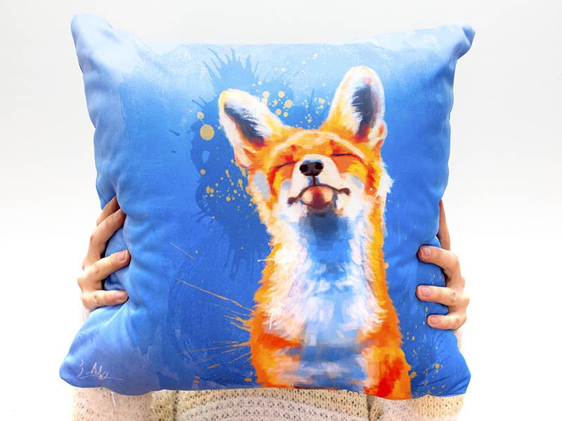 18 x 18 Throw Pillows (2) - Custom Giraffe Pattern - Animal Social Company