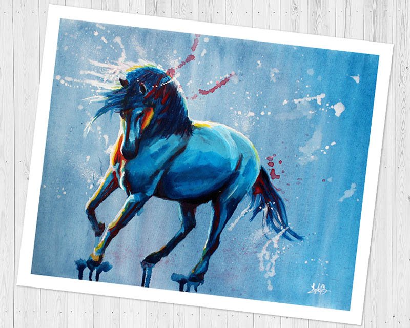 Endless Grace - Original Horse Acrylic Painting on Canvas - Flo